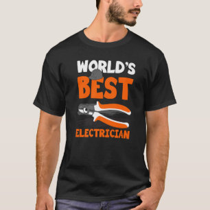 Camiseta O melhor eletricista do mundo para a eletricidade 