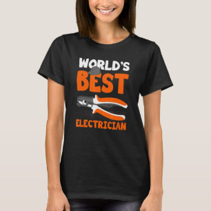 Camiseta O melhor eletricista do mundo para a eletricidade