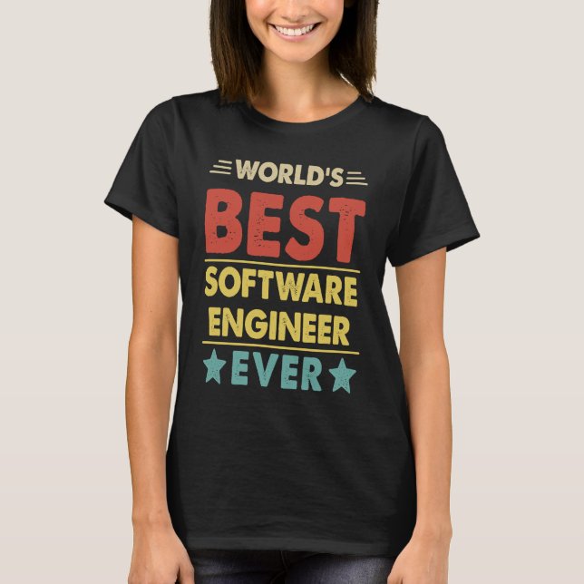 Camiseta O melhor Engenheiro de software do mundo inteiro 1 (Frente)