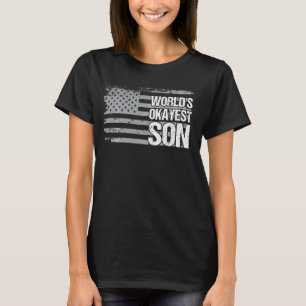 Camiseta O Melhor Filho Do Mundo Nunca Bandeira Americana
