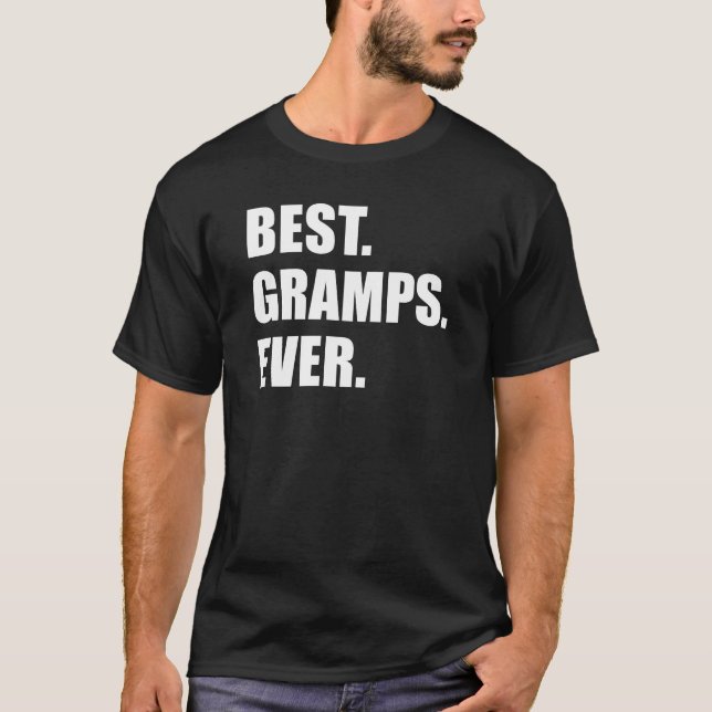 Camiseta O melhor Gramps nunca (na OBSCURIDADE) (Frente)