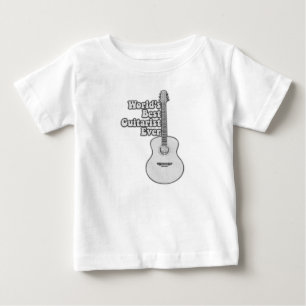 Camiseta O melhor guitarrista do mundo. preto e branco
