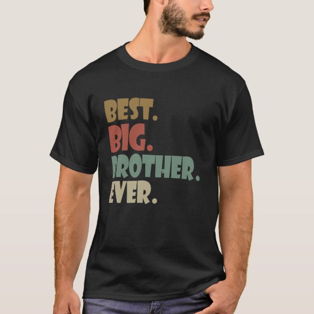 Camiseta O Melhor Irmão Mais Velho Adolescente Irmão Irmão  (Frente)