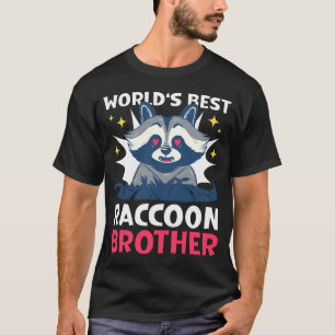 Camiseta O melhor irmão raccoon do mundo com um guaxinim