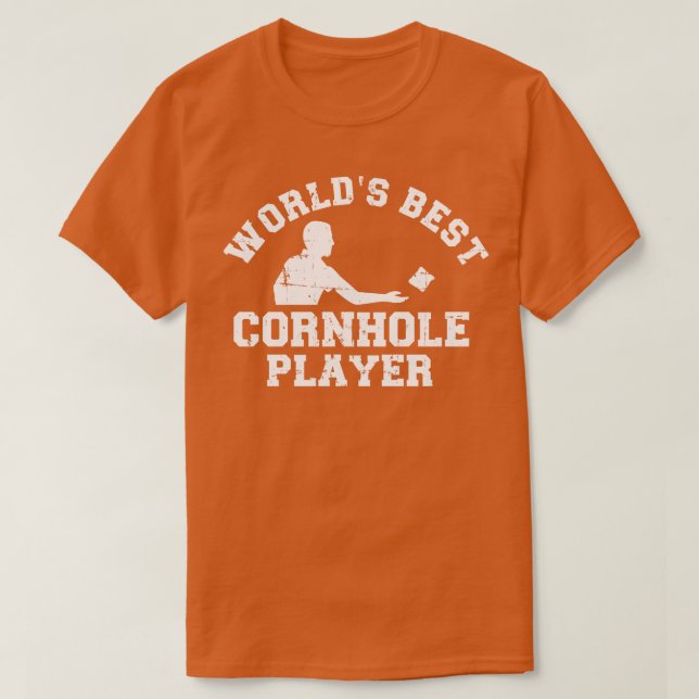 Camiseta O melhor jogador de cornhole (Frente do Design)