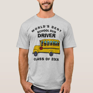 Camiseta O melhor motorista de ônibus escolar do mundo