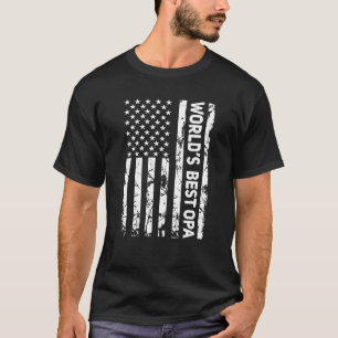 Camiseta O Melhor Opa do Mundo Bandeira Americana Avô Alemã
