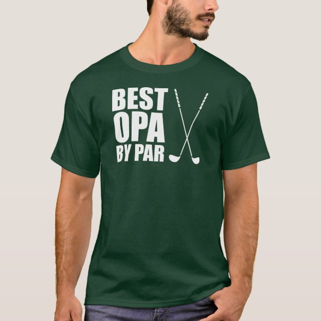 Camiseta O melhor Opa pelo golfe alemão do vovô da paridade (Frente)