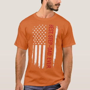 Camiseta O melhor padrasto de todos os tempos com a bandeir