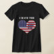 Camiseta O melhor Pai da América Flag Heart (Laydown)