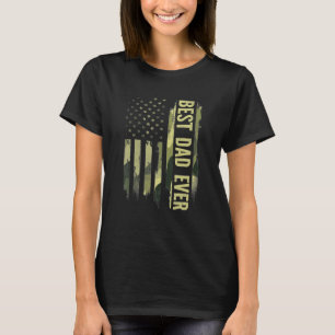 Camiseta O melhor Pai da bandeira americana Camo Pai