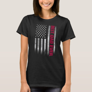 Camiseta O Melhor Pai De Bandeira Americana Para Dia de os
