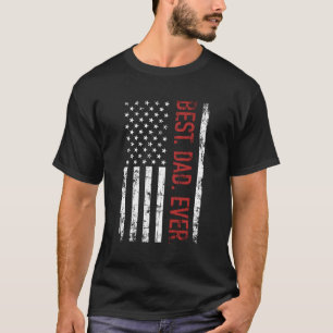 Camiseta O Melhor Pai De Bandeira Americana Para Dia de os