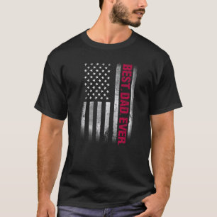 Camiseta O Melhor Pai De Bandeira Americana Para Dia de os 