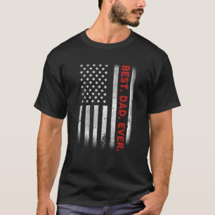Camiseta O Melhor Pai De Bandeira Americana Para Dia de os 