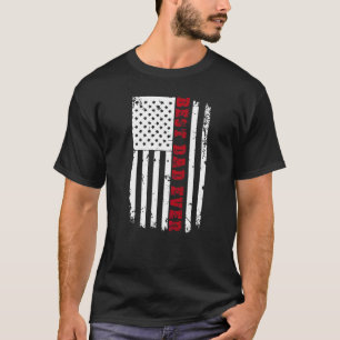 Camiseta O Melhor Pai De Bandeira Americana Patriótica