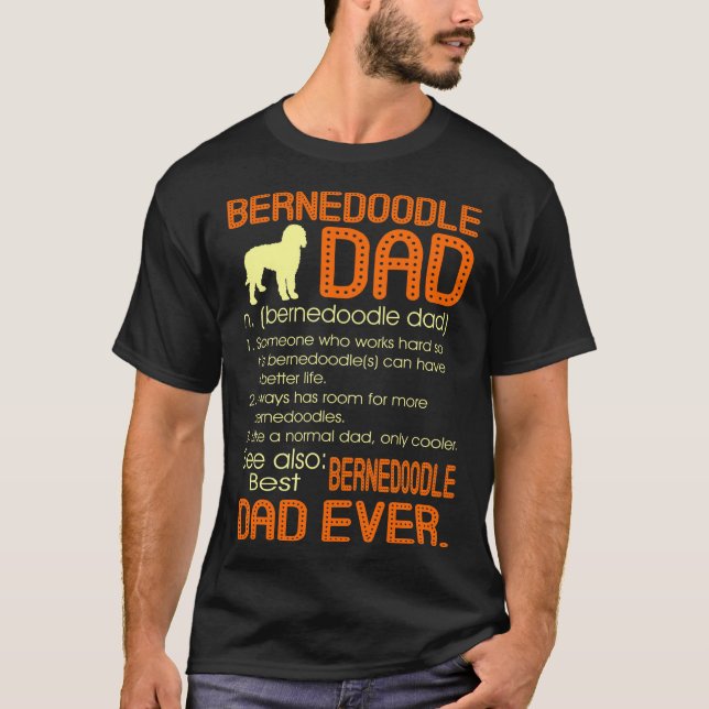 Camiseta O Melhor Pai De Bernedoododle Gif De Dia de os pai (Frente)