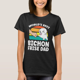 Camiseta O melhor Pai de Bichon Frise do Mundo