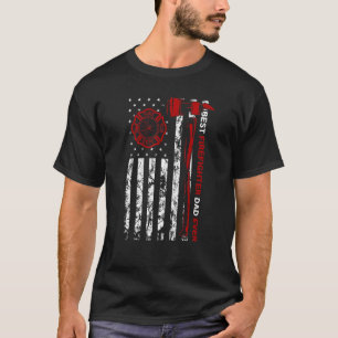 Camiseta O Melhor Pai De Bombeiros De Bandeira Americano Fa