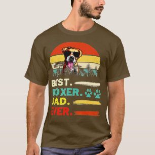Camiseta O melhor pai de boxe do Vintage, Cachorro para Pai