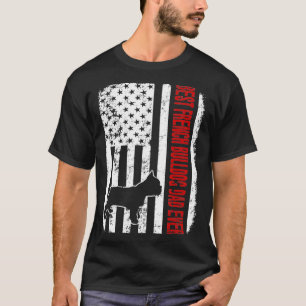 Camiseta O melhor Pai de Buldogue francês jamais na bandeir