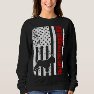 Camiseta O melhor Pai de Buldogue francês jamais na bandeir