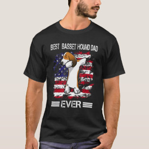 Camiseta O melhor Pai de Cachorro da Basset Americana de Se