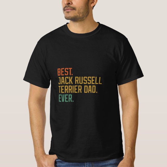 Camiseta O Melhor Pai De Cachorro De Jack Russell (Frente)