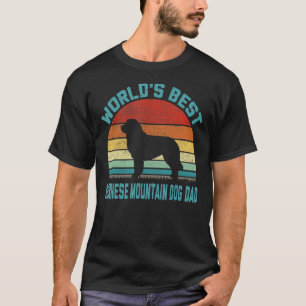 Camiseta O melhor Pai de Cachorro de Montanha Bernês do Mun