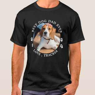 Camiseta O Melhor Pai De Cachorro Imprime Foto De Pet Perso