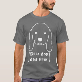 Camiseta O melhor pai de cachorro que já foi cinza de cães 
