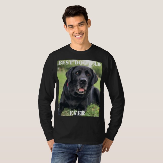 Camiseta O Melhor Pai De Cães Alguma Vez Foto Para A Puppy  (Frente Completa)