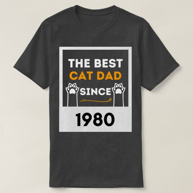 Camiseta O Melhor Pai De Cães De 1980 (Frente do Design)