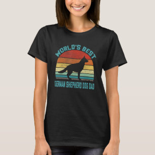 Camiseta O melhor Pai de cães German shepherd do mundo