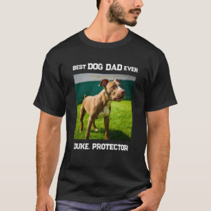 Camiseta O melhor Pai de cães nunca personalizou a fotograf