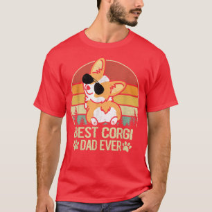 Camiseta O Melhor Pai De Corgi Alguma Vez Vintage Engraçado