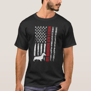 Camiseta O melhor Pai de Dachshund do mundo, Vintage, EUA