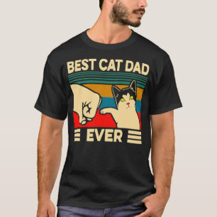 Camiseta O Melhor Pai De Gato Alguma Vez Homens Vintage Pul