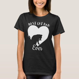 Camiseta O Melhor Pai De Gato Alguma Vez Preto Gelado Vinta