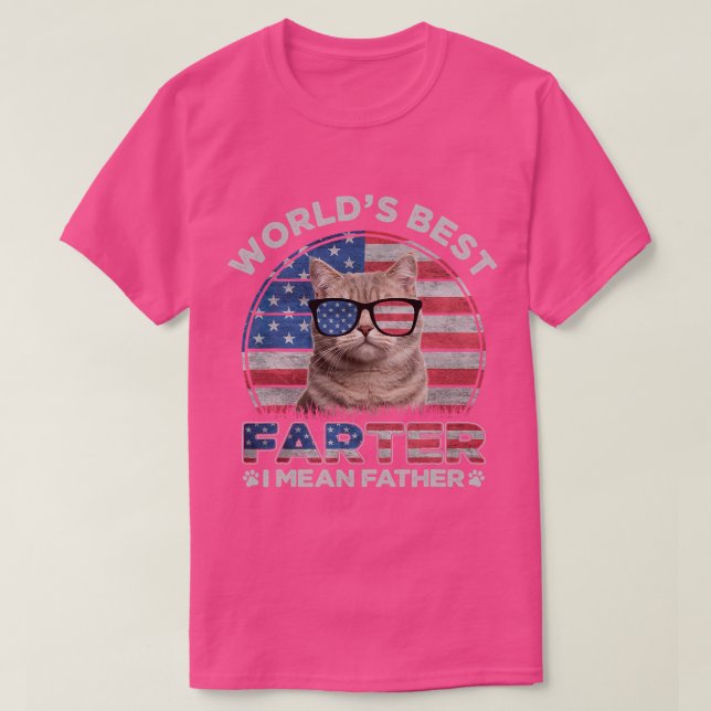 Camiseta O Melhor Pai De Gato Do Mundo... (Frente do Design)