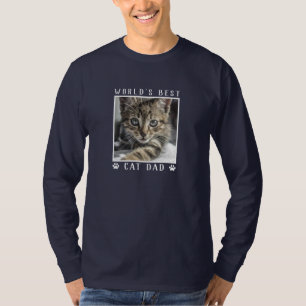 Camiseta O melhor Pai de gato do mundo imprime fotos em bra