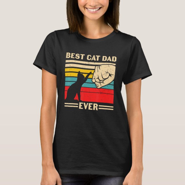 Camiseta O melhor Pai de gato do pai (Frente)
