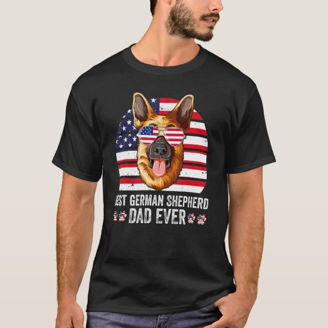 Camiseta O melhor Pai de German shepherd alguma vez Cachorr (Frente)