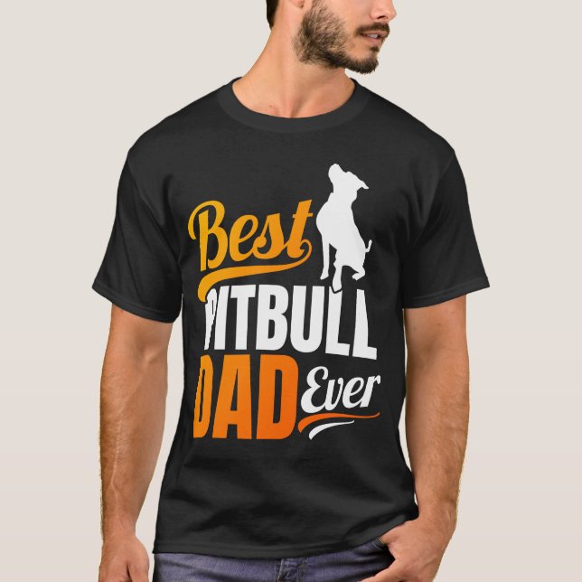 Camiseta O melhor pai de Pitbull nunca (Frente)