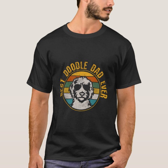Camiseta O melhor Pai de porta do Ouro de Goldendoodle (Frente)