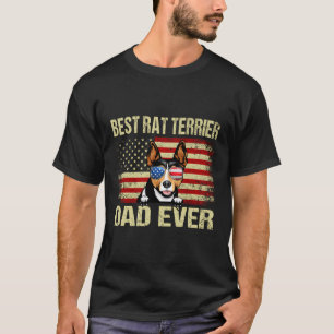 Camiseta O melhor Pai de Rato Terrier Dog Pai Da