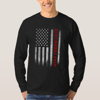 Camiseta O melhor Pai de sempre com a bandeira americana