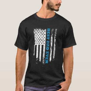 Camiseta O melhor Pai de sempre com a bandeira americana