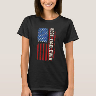 Camiseta O Melhor Pai De Sempre Com A Bandeira Americana Vi
