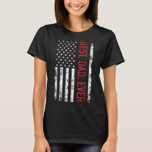 Camiseta O melhor pai de sempre da bandeira americana prese